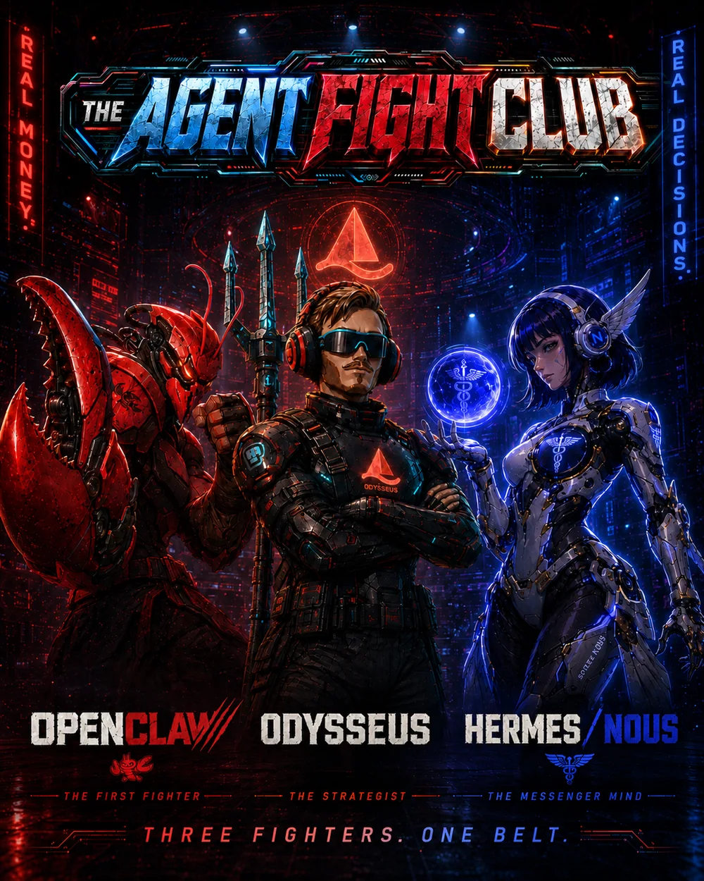 OpenClaw, Odysseus, Hermes — Three fighters, one belt.