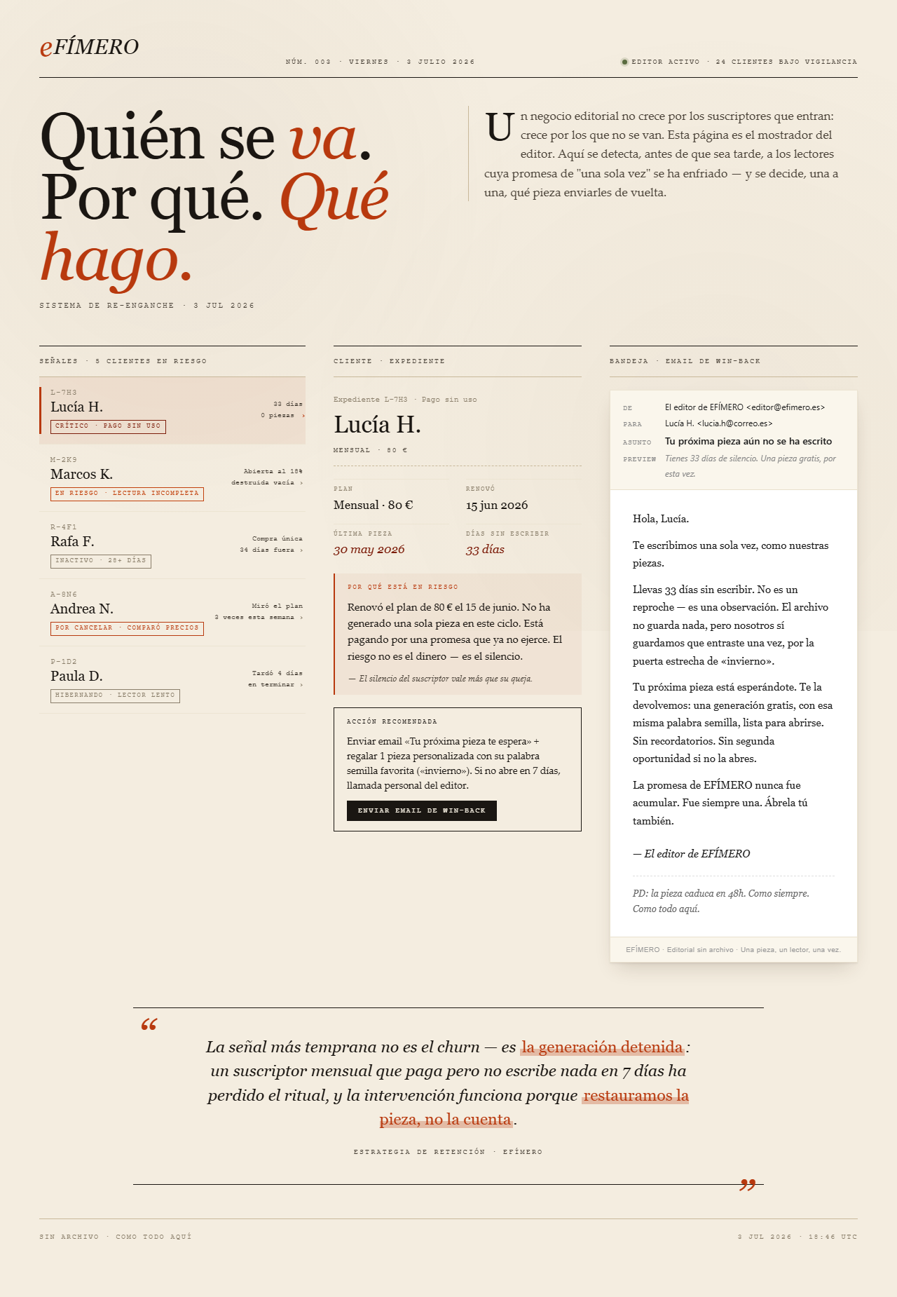 OpenClaw — retencion